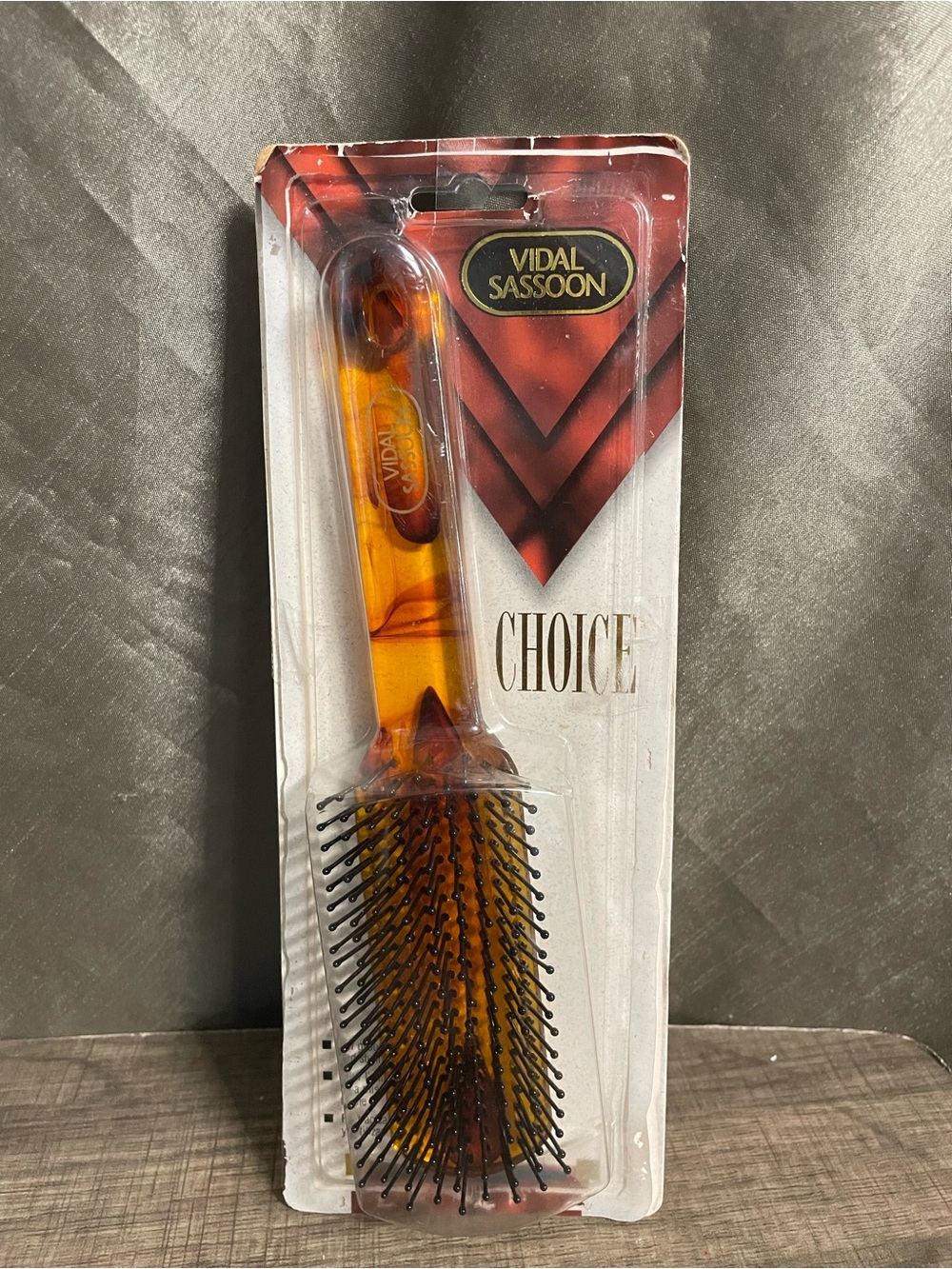 Vintage 1995 Vidal Sassoon Choice Hair Brush BR-7094 Vented Amber Tortoise